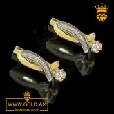 Buy 14k gold earrings for women armenian gold fashion jewelry где купить золотые серьги с драгоценными камнями недорого Серьги (6)
